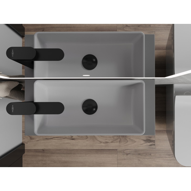 Mexen Nadia countertop washbasin 46 x 23 cm, light gray matte - 21614661