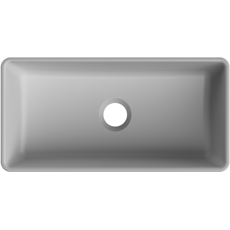 Mexen Nadia countertop washbasin 46 x 23 cm, light gray matte - 21614661
