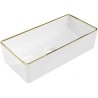 Mexen Nadia countertop washbasin 46 x 23 cm, white/gold rim - 21614605