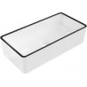 Mexen Nadia countertop washbasin 46 x 23 cm, white/black edging - 21614607