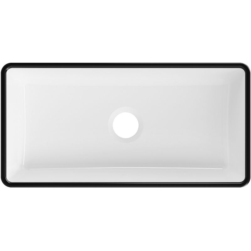 Mexen Nadia countertop washbasin 46 x 23 cm, white/black edging - 21614607