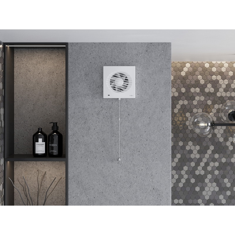 Mexen DXS 120 bathroom fan, pull switch, white - W9603-125K-00