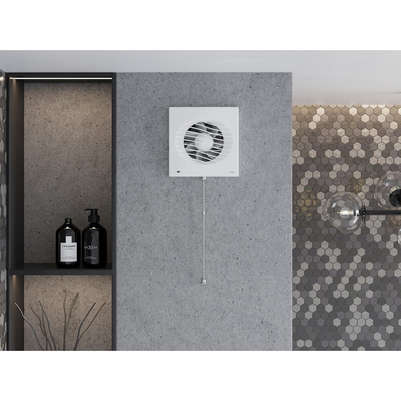 Mexen DXS 150 bathroom fan, pull switch, white - W9603-150K-00
