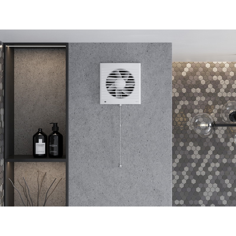 Mexen EXS 150 bathroom fan, pull switch, white - W9604-150K-00