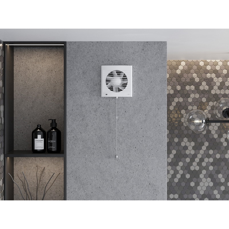 Mexen EXS 120 bathroom fan, pull switch, white - W9604-125K-00
