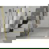 Mexen Lima folding shower door 70 cm, Transparent, Gold - 856-070-000-50-00
