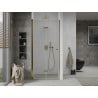 Mexen Lima 70 cm Folded Shower Door, Transparent, Gold - 856-070-000-50-00