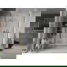 Mexen Lima folding shower door 80 cm, Transparent, Gold - 856-080-000-50-00