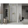 Mexen Lima folding shower door 90 cm, Transparent, Gold - 856-090-000-50-00