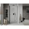 Mexen Lima folding shower door 90 cm, Transparent, Black - 856-090-000-70-00