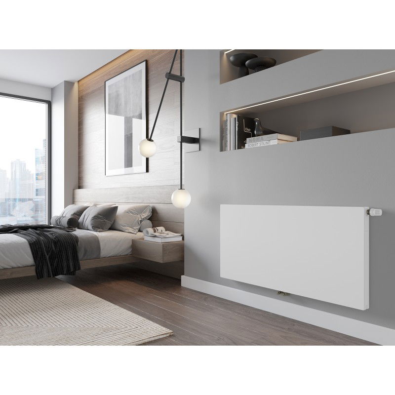 Mexen Flat CCF11 panel radiator 400 x 500 mm, centre bottom connection, 278 W, white - W6C11F-040-050-00