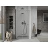 Mexen Lima folding shower door 100 cm, Transparent, Black - 856-100-000-70-00