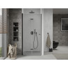 Mexen Lima folding shower doors 120 cm, transparent, black - 856-120-000-70-00