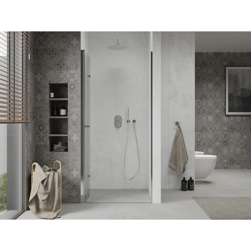 Mexen Lima folding shower door 60 cm, transparent, chrome - 856-060-000-01-00