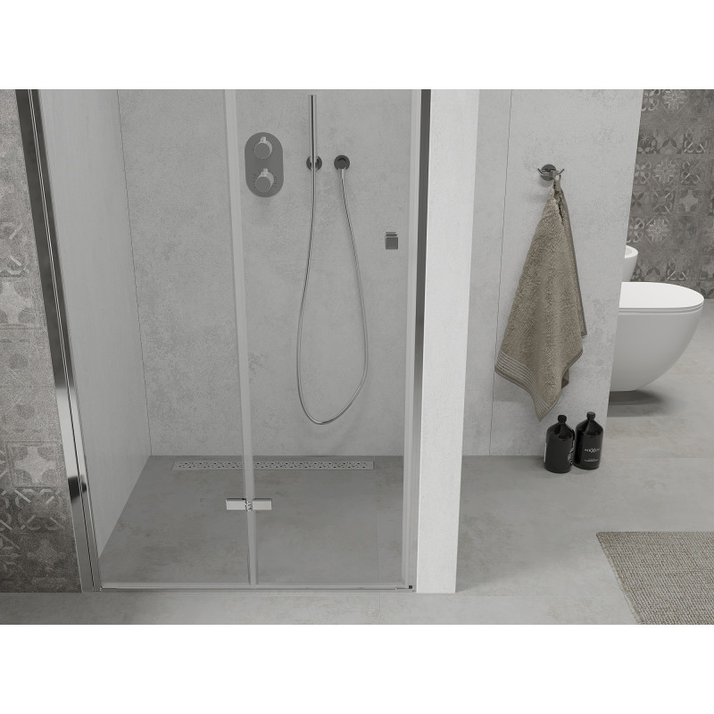 Mexen Lima folding shower door 65 cm, transparent, chrome - 856-065-000-01-00
