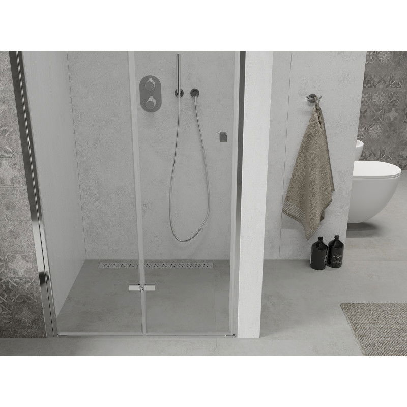Mexen Lima folding shower door 70 cm, transparent, chrome - 856-070-000-01-00
