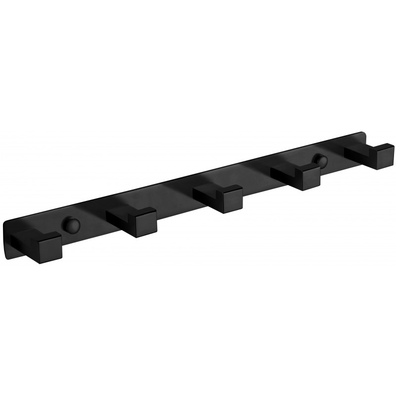 Mexen towel hook with five holders, black - 709265-70