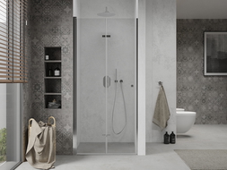 Mexen Lima folding shower door 95 cm, Transparent, Chrome - 856-095-000-01-00