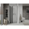 Mexen Lima folding shower doors 120 cm, graphite, chrome - 856-120-000-01-40