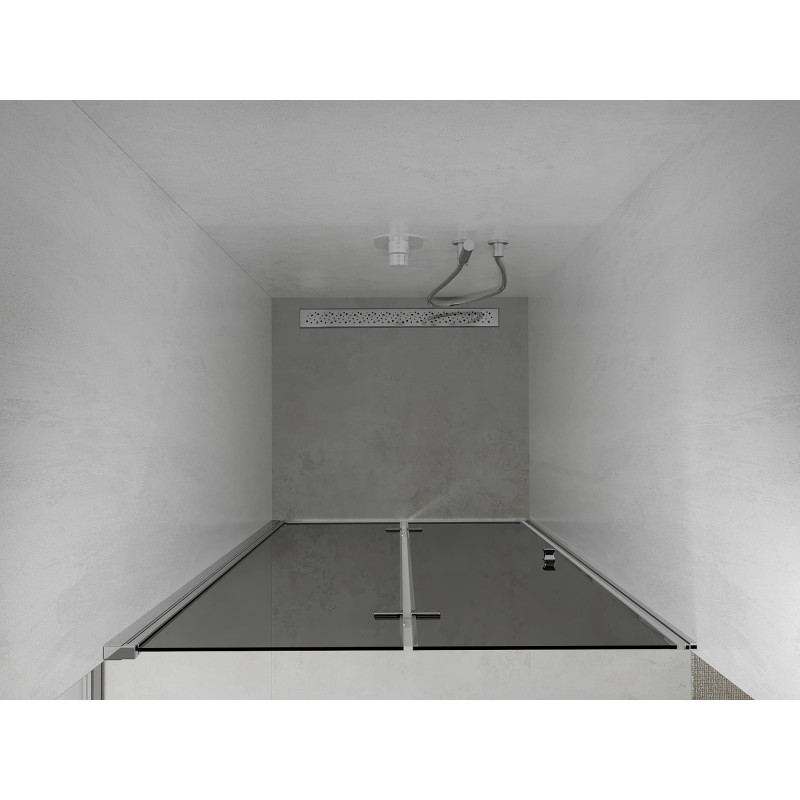 Mexen Lima folding shower doors 120 cm, graphite, chrome - 856-120-000-01-40