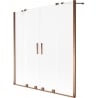Mexen Velar Duo 2-wing sliding bath screen 140 x 150 cm, frosted, rose gold - 896-140-000-32-60