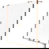 Mexen Velar Duo 2-leaf Sliding Bathtub Screen 140 x 150 cm, Frosted, Brushed Copper - 896-140-000-32-65