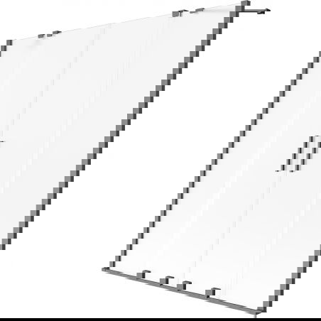 Mexen Velar Duo 2-panel sliding bathtub screen 140 x 150 cm, frost, brushed gun gray - 896-140-000-32-66