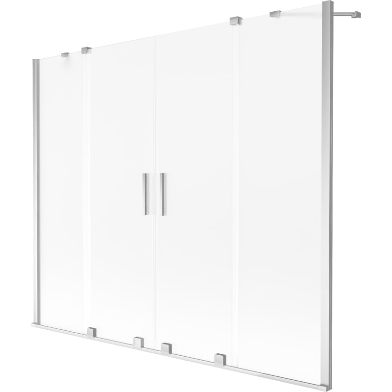 Mexen Velar Duo 2-panel sliding bath screen 170 x 150 cm, frost, chrome - 896-170-000-32-01