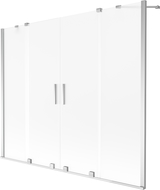 Mexen Velar Duo 2-wing Sliding Bath Screen 170 x 150 cm, Frosted, Chrome - 896-170-000-32-01