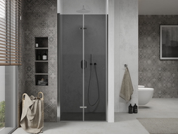 Mexen Lima folding shower doors 100 cm, graphite, chrome - 856-100-000-01-40