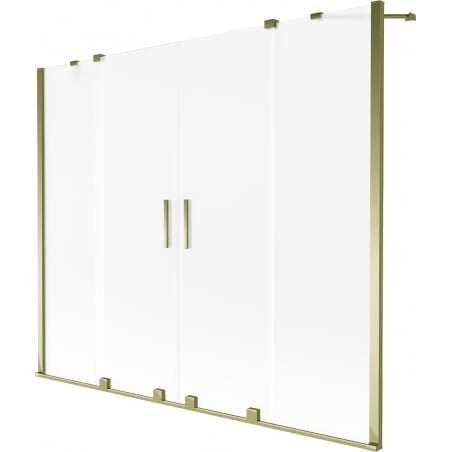 Mexen Velar Duo 2-wing Sliding Bath Screen 170 x 150 cm, Frosted, Gold - 896-170-000-32-50