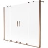 Mexen Velar Duo 2-panel sliding bath screen 170 x 150 cm, frost, rose gold - 896-170-000-32-60