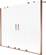 Mexen Velar Duo 2-panel sliding bath screen 170 x 150 cm, frost, rose gold - 896-170-000-32-60