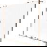 Mexen Velar Duo 2-wing Sliding Bath Screen 170 x 150 cm, Frosted, Brushed Copper - 896-170-000-32-65