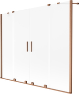Mexen Velar Duo 2-wing sliding bathtub screen 170 x 150 cm, frost, brushed copper - 896-170-000-32-65