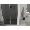 Mexen Lima folding shower doors 100 cm, graphite, chrome - 856-100-000-01-40