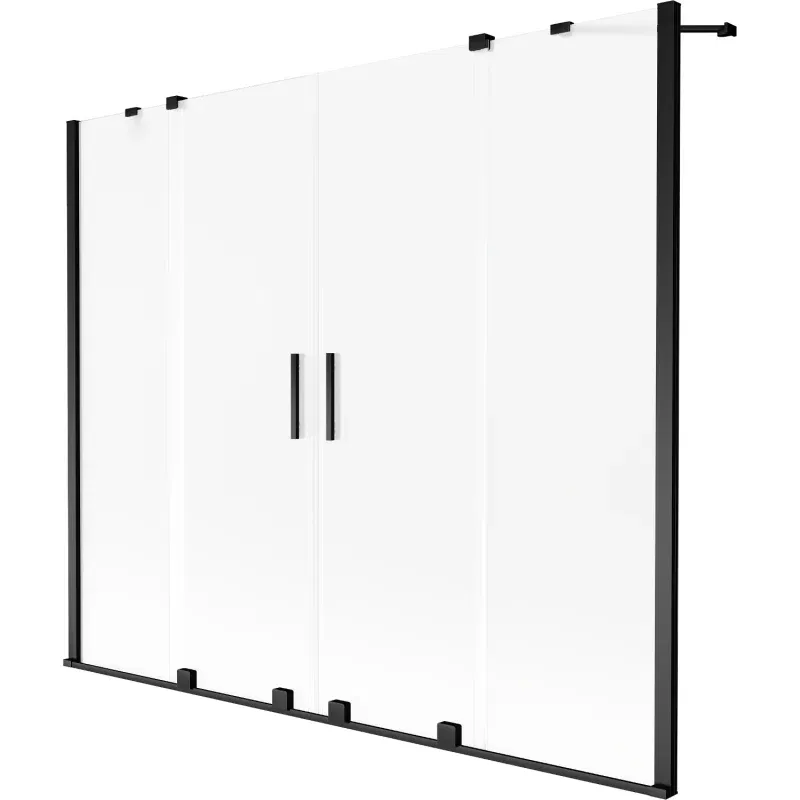 Mexen Velar Duo shower screen 2-wing sliding 170 x 150 cm, frost, black - 896-170-000-32-70