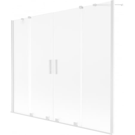 Mexen Velar Duo 2-panel sliding bath screen 190 x 150 cm, frosted, white - 896-190-000-32-20