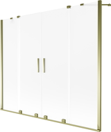 Mexen Velar Duo 2-panel sliding bath screen 190 x 150 cm, frost, gold - 896-190-000-32-50