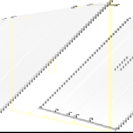 Mexen Velar Duo 2-panel sliding bath screen 190 x 150 cm, frost, brushed gold - 896-190-000-32-55