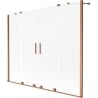 Mexen Velar Duo 2-panel sliding bath screen 190 x 150 cm, frost, brushed copper - 896-190-000-32-65