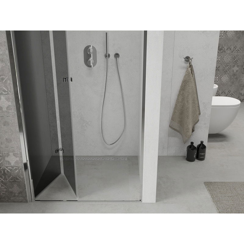 Mexen Lima 70 cm folding shower door, graphite, chrome - 856-070-000-01-40