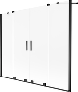 Mexen Velar Duo 2-panel sliding bath screen 190 x 150 cm, frosted, black - 896-190-000-32-70