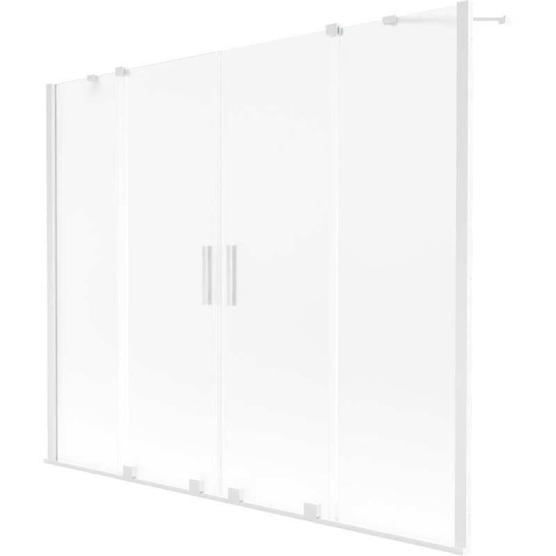 Mexen Velar Duo 2-panel sliding bathtub screen 200 x 150 cm, frosted, white - 896-200-000-32-20