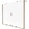 Mexen Velar Duo 2-wing sliding bath screen 200 x 150 cm, frost, brushed copper - 896-200-000-32-65