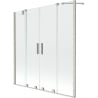 Mexen Velar Duo Two-Panel Sliding Bath Screen 160 x 150 cm, Transparent, Brushed Nickel - 896-160-000-02-97