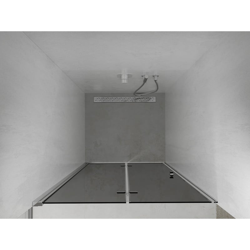 Mexen Lima folding shower door 70 cm, graphite, chrome - 856-070-000-01-40