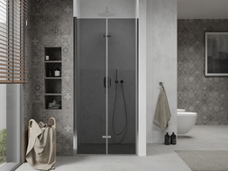 Mexen Lima 80 cm Folding Shower Door, Graphite, Chrome - 856-080-000-01-40