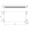 Mexen Flat CVF21 panel radiator 300 x 1200 mm, bottom connection, 756 W, anthracite - W621F-030-120-66