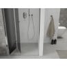Mexen Lima folding shower door 90 cm, Graphite, Chrome - 856-090-000-01-40